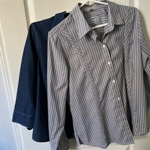 Foxcroft lot of 2 button down shirts